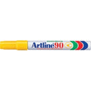 Sp- Marker Artline 90 Permanent 5mm Chisel Nib Yellow (BX12)