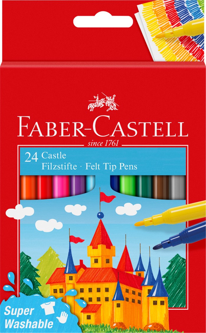 MARKER FABER-CASTELL SUPER WASHABLE ASSTD WLT24