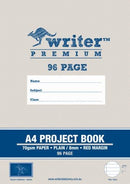 Sp- Project Book Writer Premium A4 8mm Ruled + Margin Banana 96pg (PK10)