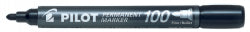 MARKER PILOT 1.0MM PERMANENT SCA-100 BULLET TIP FINE BLACK