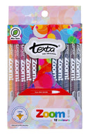 CRAYONS TEXTA ZOOM TWIST ASST PK12