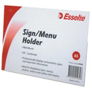 Sp- Sign Menu Holder Esselte A5 Wall Mount Landscape Clear
