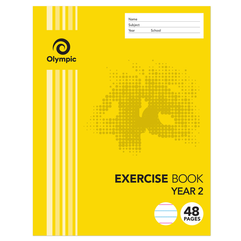EXERCISE BOOK OLYMPIC 225X175MM YEAR 2 48PG