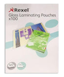 LAMINATING POUCHES REXEL A3 75 MICRON CLEAR BX100