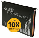 SUSPENSION FILE CRYSTALFILE PP DOUBLE CAPACITY 10'S W/TABS & INSERTS