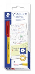 Sp- Pen Staedtler Bp Stick 430 Fine Red (BX10)