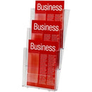 Sp- Brochure Holder Esselte A4 3 Tier Wall Clear