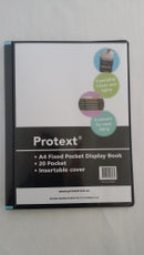 Display Book Protext A4 Fixed Pocket Insert Cover/Spine Black 20p