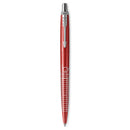 PEN PARKER JOTTER GLOBAL ICON BP CHROME COLOUR TRIM LONDON RED