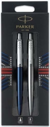 Sp- Pen Parker Jotter London Bp & Gel Duo Set Royal Blue & Chrome Trim