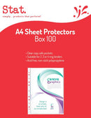 SHEET PROTECTORS STAT A4 35 MICRON BX100