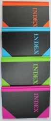 NOTEBOOK C/LAND A5 BRIGHTS INDEX 192PG ASST