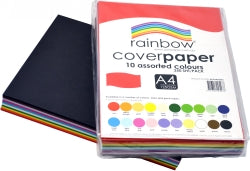 COVER PAPER RAINBOW A4 125GSM ASST PK250