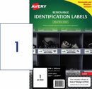 LABEL AVERY LASER L4775REV H/DUTY 208X295MM REMOVABLE 1UP PK20