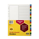 Sp- Dividers Marbig A4 Pp 20 Tab Multi Colour
