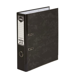 LEVER ARCH FILE MARBIG A4 PAPER SPINE MOTTLE BLACK 