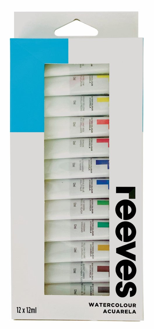 PAINT REEVES WATER COLOUR 12ML TUBE BX12