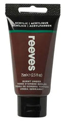 Sp- Paint Reeves 75ml Acrylic Burnt Umber