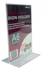 DEFLECTO DOUBLE SIDED DOCUMENT HOLDER A6 PORTRAIT 69001