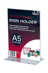 DEFLECTO DOUBLE SIDED DOCUMENT HOLDER A5 PORTRAIT 47901