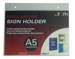 DEFLECTO WALL MOUNTED DOCUMENT HOLDER A5 LANDSCAPE 47111