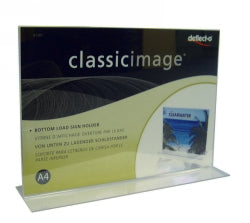 DEFLECTO DOUBLE SIDED DOCUMENT HOLDER A4 LANDSCAPE 47701