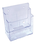 BROCHURE HOLDER DEFLECTO A4 2 POCKET 2 TIER CLEAR