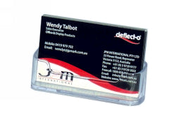BUSINESS CARD HOLDER DEFLECTO L/S SINGLE POCKET 70101