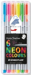 PEN STAEDTLER TRIPLUS FINELINER ASST NEON WLT6