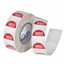 Sp- Label Avery 24mm Wednesday Removable Red/White 1000/Roll