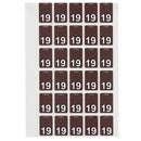 Sp- Label Avery 20x30mm Top Tab Year Code 19 Brown Pk150