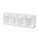 Sp- Storage Bin Deflecto Stack-A-Bin 4 Bins Storage System White
