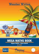 Sp- Maths Book Wonder Writer Mega 10mm Grid Ruled 64pg (PK10)