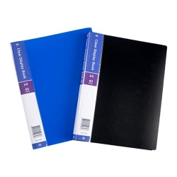 DISPLAY BOOK DATS A4 40PG CLEAR FRONT ASST COLOURS