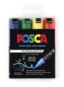 MARKER UNI POSCA 4.5MM TIP PC7M ASST COLOURS PK4