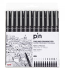 PEN UNI PIN FINELINER ASST SIZES BLACK WLT12