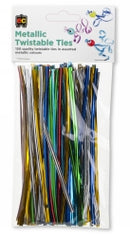 Twistable Ties Ec 15cm Metallic Pk150