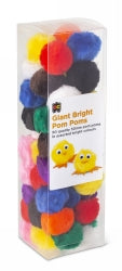 Sp- Pom Poms Ec 50mm Brights Pk50