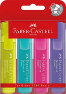 HIGHLIGHTER FABER-CASTELL PASTEL ASST WLT4