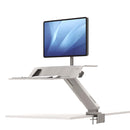 Sp- Workstation Fellowes Lotus Sit Stand Rt Single Monitor White