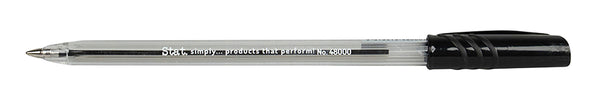 PEN STAT 1.0MM BALLPOINT MEDIUM BLACK BX12
