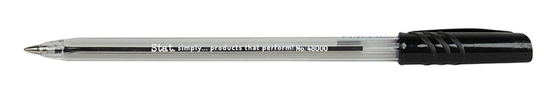 PEN STAT 1.0MM BALLPOINT MEDIUM BLACK BX12