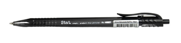 PEN STAT 1.0MM BALLPOINT RETRACTABLE MEDIUM BLACK BX12