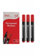 MARKER PERMANENT STAT 2.0MM BULLET NIB RED BX12
