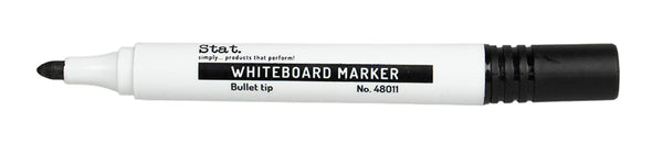 MARKER WHITEBOARD STAT 2.0MM BULLET NIB BLACK BX12