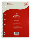 LECTURE BOOK STAT A4 60GSM 7MM RULING BOARD COVER RED 140PG PK10