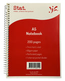 NOTEBOOK STAT A5 60GSM 7MM RULING BOARD COVER RED 200PG PK5