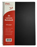 LECTURE BOOK STAT A4 60GSM 7MM RULING PP BLACK 140PG