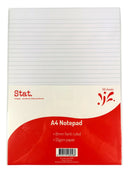 NOTEPAD STAT A4 55GSM 8MM RULING WHITE 50SHT
