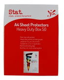 SHEET PROTECTORS STAT A4 70 MICRON CLEAR H/DUTY BX50
